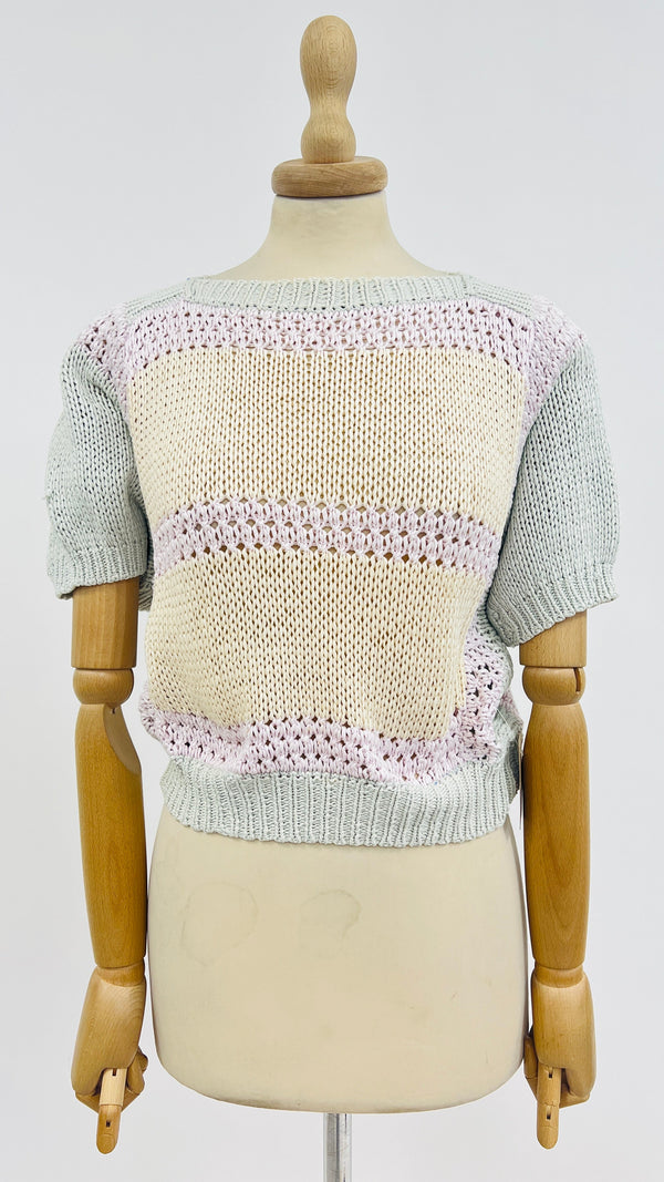 Maglia cropped tricot