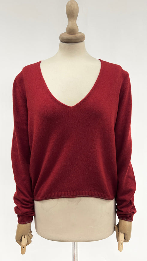 Maglia a V in cashmere