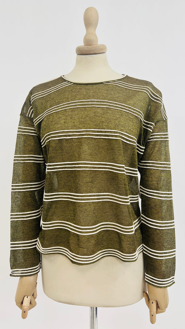 Maglia lurex a righe