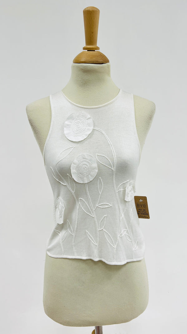 Canotta con rose vintage