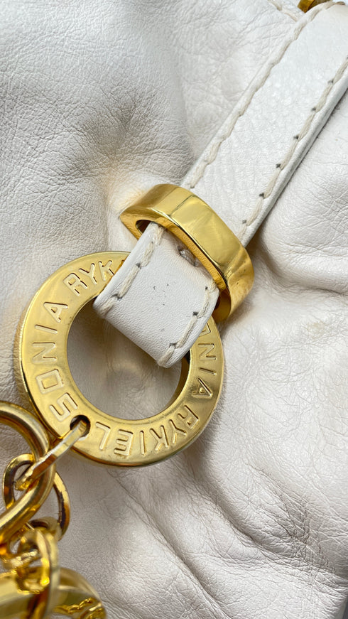 Borsa in pelle bianca