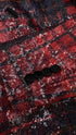 Giacca tartan paillettato