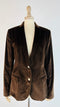Blazer in velluto marrone