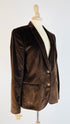 Blazer in velluto marrone