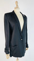 Blazer in raso nero