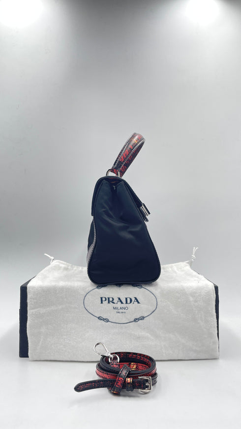 Borsa in pelle tartan