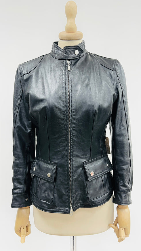 Giacca motococlista in pelle