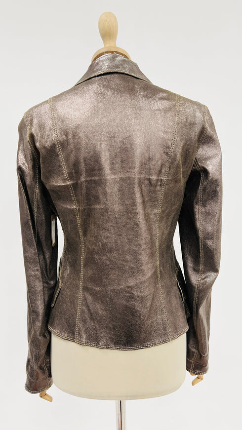 Blazer in pelle sfoderato