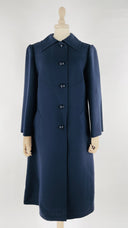 Cappotto lungo blu Maria Frigerio