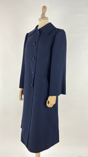 Cappotto lungo blu Maria Frigerio