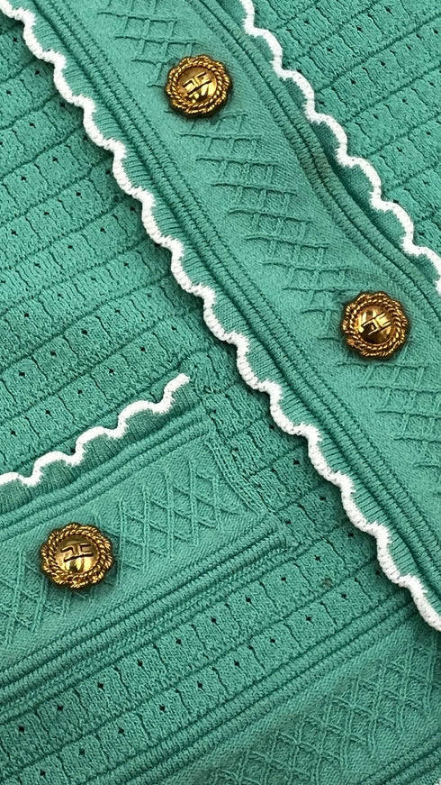 Cardigan con bottoni dorati