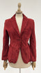 Blazer in suede rosso