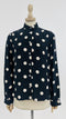 Camicia blu a pois