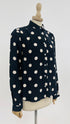 Camicia blu a pois