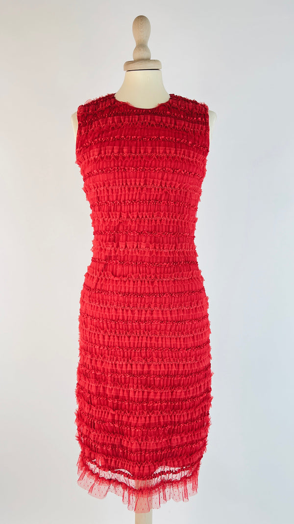 Abito corto con ruches