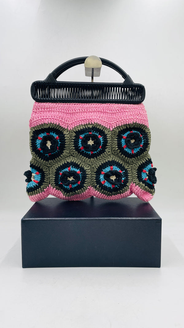 Borsa crochet a fiori