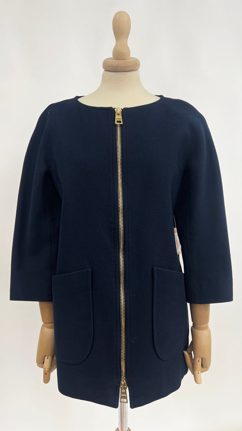 Giacca blu con zip