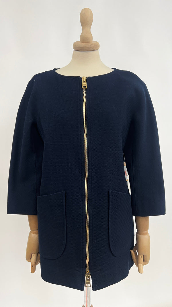 Giacca blu con zip