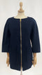Giacca blu con zip