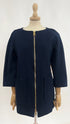 Giacca blu con zip