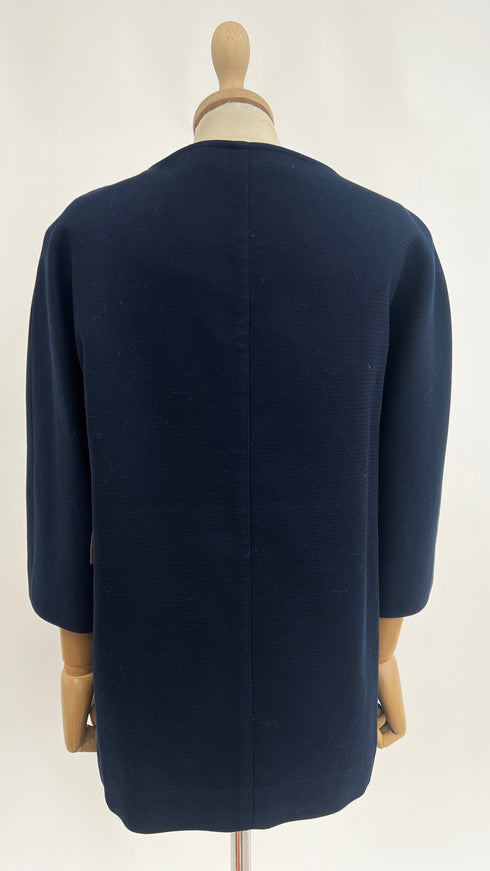 Giacca blu con zip