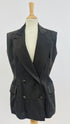 Blazer gessato smanicato