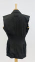 Blazer gessato smanicato