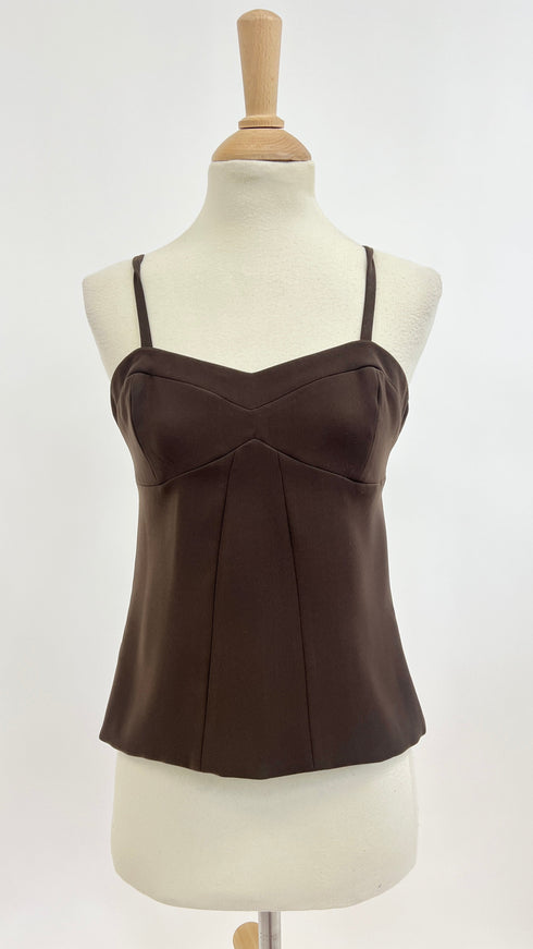 Top sagomato con spalline