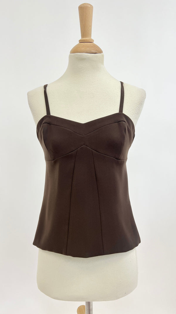 Top sagomato con spalline