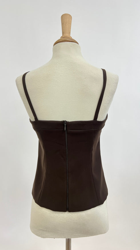 Top sagomato con spalline