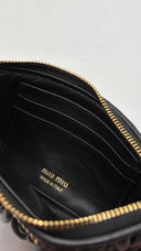 Portafogli in pelle nero Miu Miu