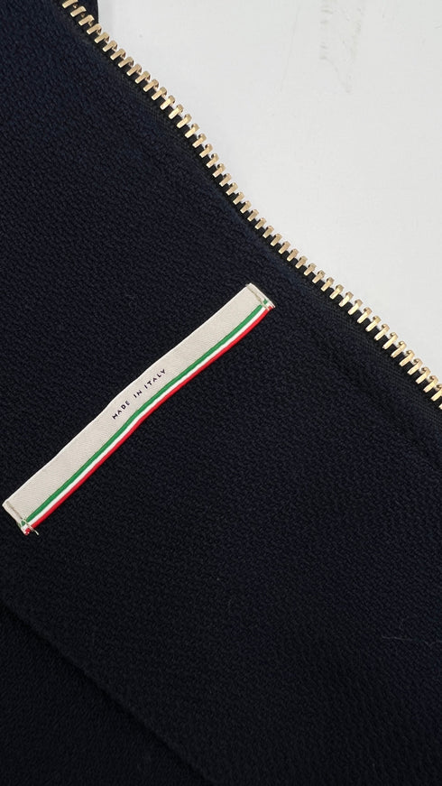 Giacca blu con zip