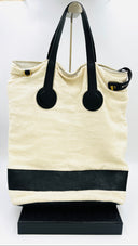 Borsa tote in tela e pelle Celine
