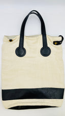 Borsa tote in tela e pelle Celine
