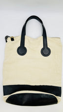 Borsa tote in tela e pelle Celine