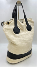 Borsa tote in tela e pelle Celine