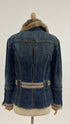Giacca denim collo pelliccia