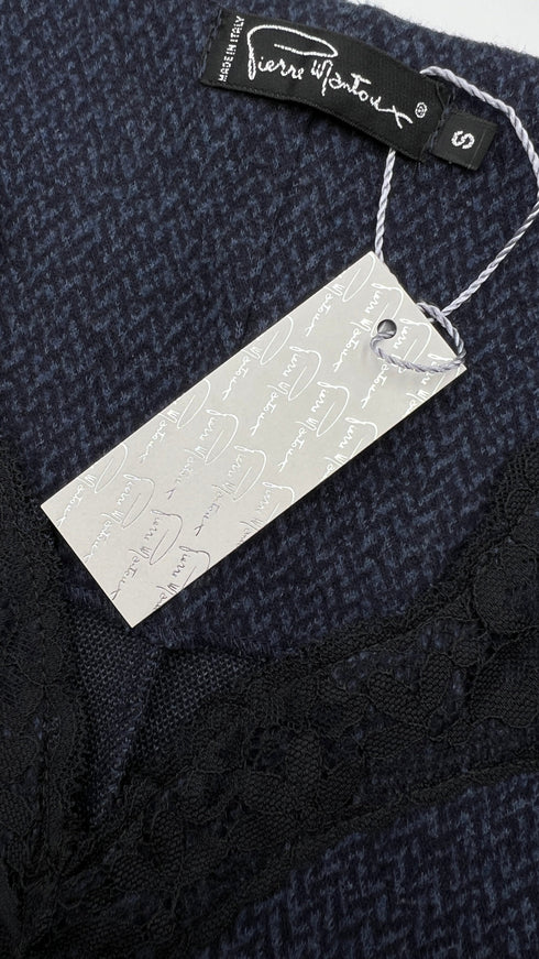 Abito corto scollo pizzo