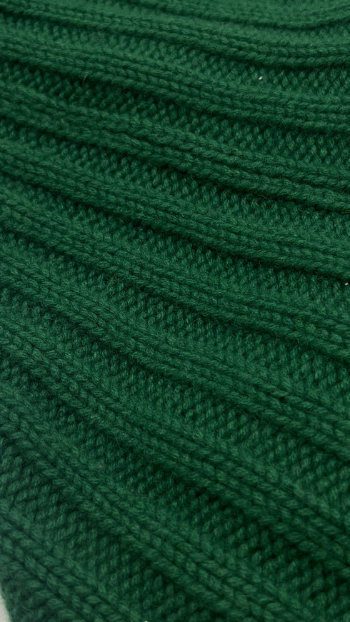 Maglia a coste cashmere verde