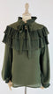 Blusa volant plissettati