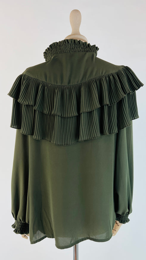 Blusa volant plissettati
