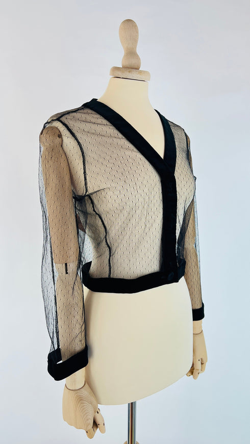 Camicia cropped di seta