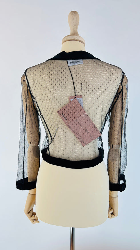 Camicia cropped di seta