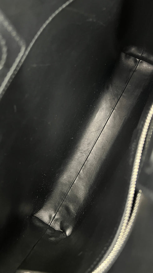 Borsa "arch" nero lucido