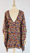 Abito poncho corto multicolore