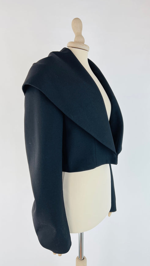 Giacca cropped con cappuccio