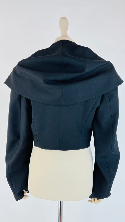 Giacca cropped con cappuccio