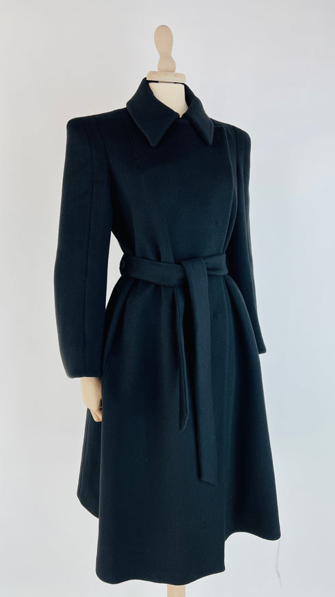 Cappotto cashmere abbottonatura asimmetrica