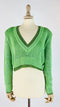 Maglia cropped con lurex