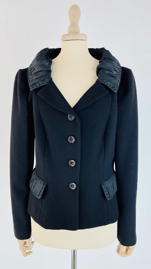 Blazer revers arricciato